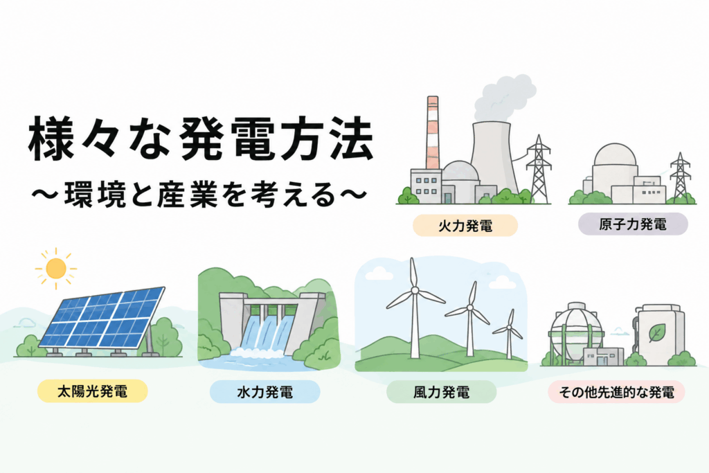様々な発電方法～環境と産業を考える～